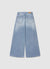 Jeans wide leg a vita bassa