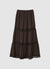 Long skirt with ruffles and lace inserts