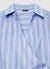 Vestito a portafoglio a righe con strass