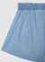 Shorts denim con vita elasticizzata a tinta unita