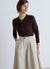 Crew neck cardigan with buttons