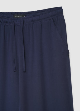 Pantaloni lunghi con vita elasticizzata e coulisse