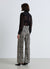 Pantaloni wide leg con stampa pitonata