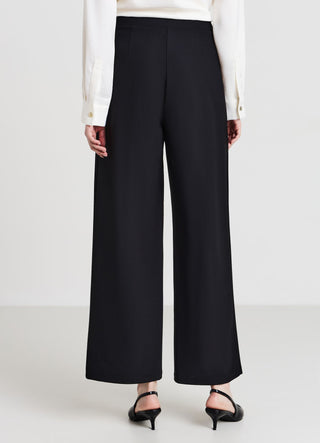 Palazzo trousers with decorative belt