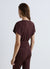 T-shirt con arricciatura e applicazione floreale