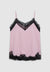 Canotta pizzo simil satin
