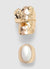 Pack 2 anelli martellati e perla