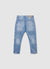 Solid colour crop jeans
