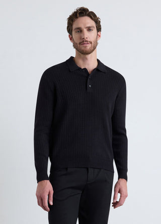 Maglia polo a coste