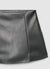 Gonna-pantalone mini effetto pelle con zip laterale