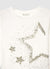 T-shirt a manica lunga con stelle di paillettes
