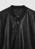 Faux leather bomber jacket