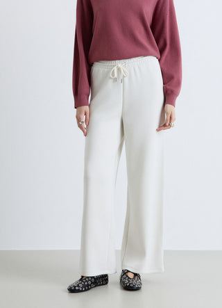 Palazzo trousers with drawstring
