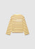 T-shirt girocollo a righe con stampa retro
