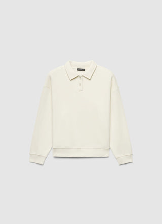 Serafino-Sweatshirt mit Kragen