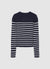 Rundhals-Strickpullover mit Streifen