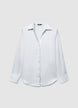 V-neck faux satin shirt - XS