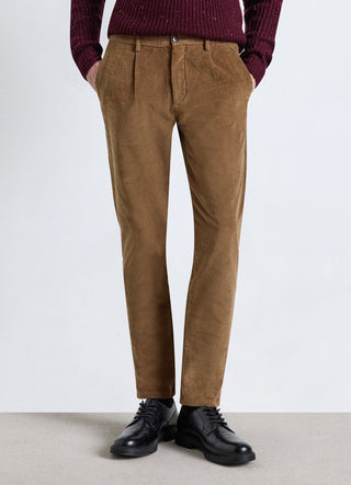 Pantaloni chino in velluto a coste