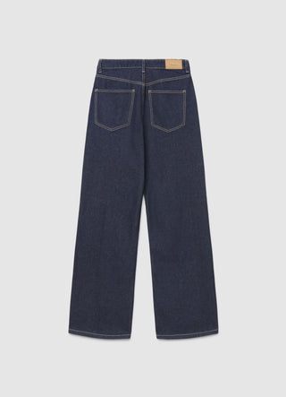 Jeans wide leg a vita alta
