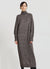 Robe longue à col roulé en maille