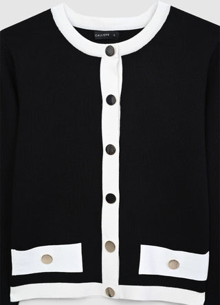 Cardigan con bottoni dorati