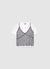 T-shirt con top in pizzo sovrapposto