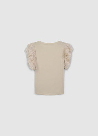 T-shirts with ruffle sleeves