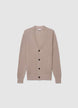 Ribbed cardigan with buttons - S