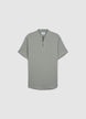 Embossed fabric button-down shirt - XS