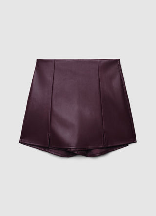 Gonna-pantalone similpelle
