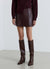Mini leather-effect trouser skirt with side zip