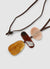 Collana lunga con pendenti pietre