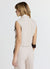Linen-blend sleeveless shirt with knot