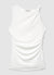 Draped top with a knot on the shoulder