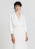 Satin-effect bodysuit shirt