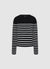 Rundhals-Strickpullover mit Streifen