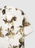 Camicia con stampa floreale misto lino