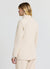 Double-breasted velvet-effect jacket