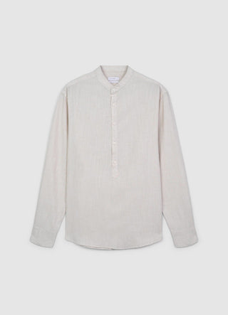 Linen-blend Korean shirt