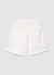 Denim bermuda shorts with pleats