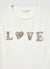 T-shirt with writing and rhinestones