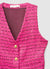 Gilet con paillettes e bottoni