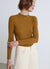T-shirt a manica lunga a costine con collo alto