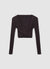 Cross-over ribbed jumper
