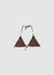 Reggiseno bikini triangolo con stampa sfumata ed effetto luccicante