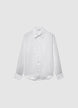 Classic solid-colour satin-effect shirt - L