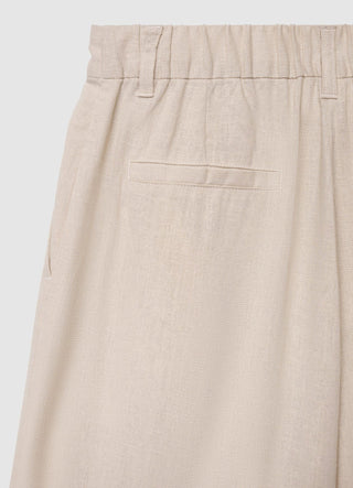 Pantalon palazzo à taille élastiquée