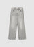 Jeans wide leg a tinta unita