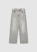 Einfarbige Wide-Leg-Jeans - 8-9
