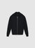 Cardigan a costine con zip e collo alto